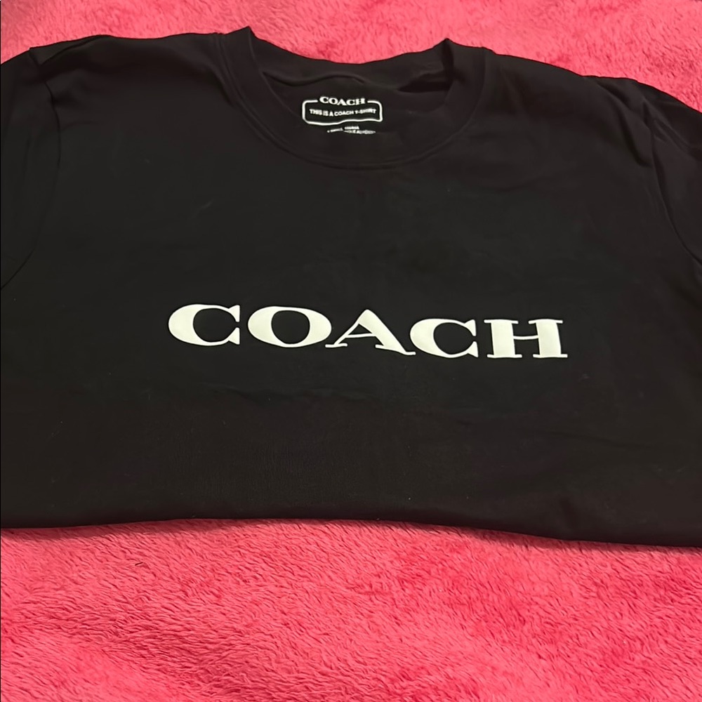 COACH Women's T shirt X SMALL Black with logo